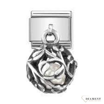 Charms Nomination Composable Silver Charms Liść perła 331810 05 Ponadczasowa biżuteria, pozwalająca każdej kobiecie skomponować bransoletkę wedle własnych upodobań, a następnie modyfikować ją poprzez dodawanie i zmienianie.jpg